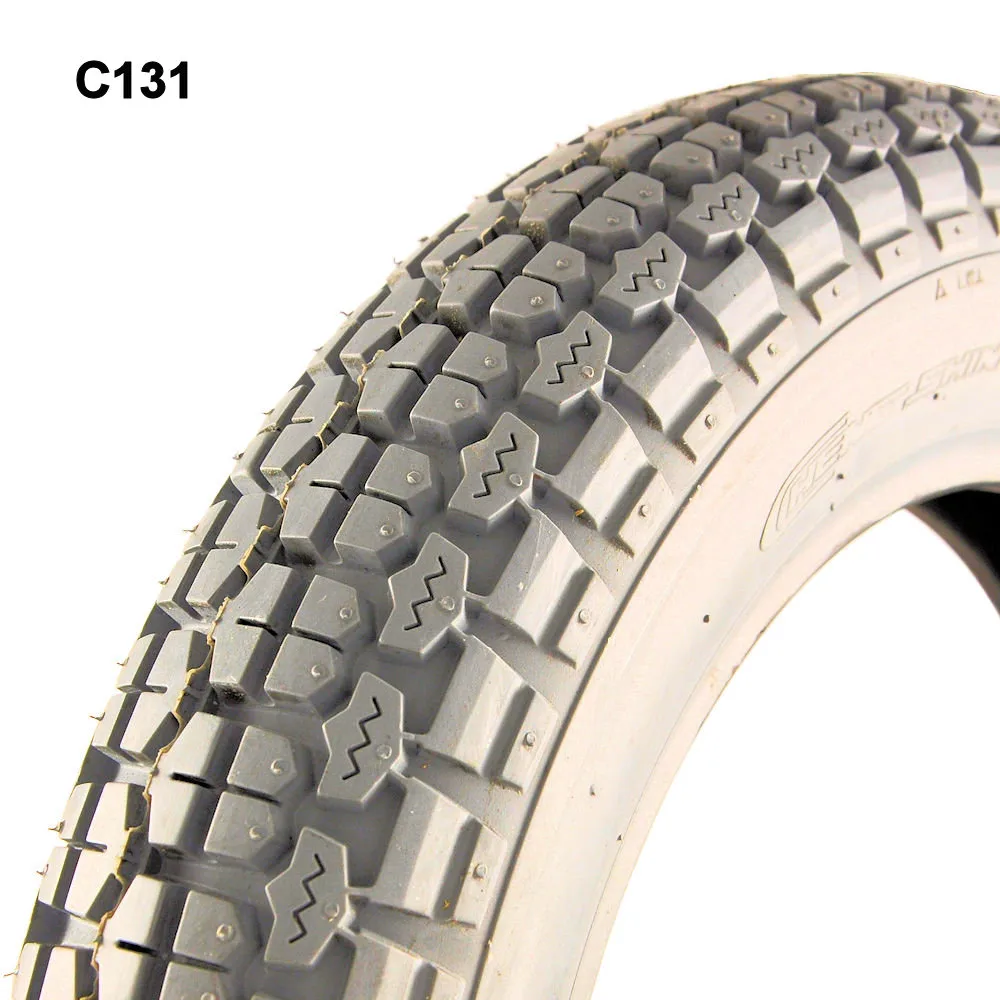 3.00-10 Grey Tyre with the C131 Tread Pattern